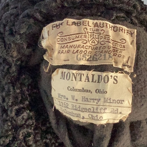 Vintage Persian curly lamb coat with mink collar - Picture 4 of 4